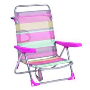 SILLA CAMA FIBRELINE ALUMINIO CON ASAS RAYAS