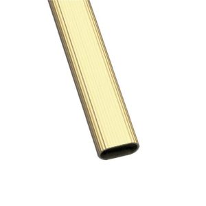 TUBO ARMARIO OVAL 30X15MM 2MTS ALUMINIO ORO