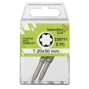 PUNTA ATORNILLAR TORX 40X50 1/4 2 UNID