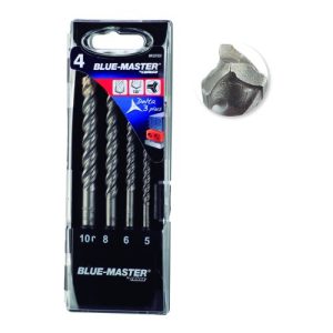 JUEGO 4 BROCAS MANGO CILINDRICO PARED D5-6-8-10MM