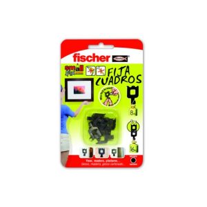 FIJACUADROS NEGRO BLISTER 8 UNDS