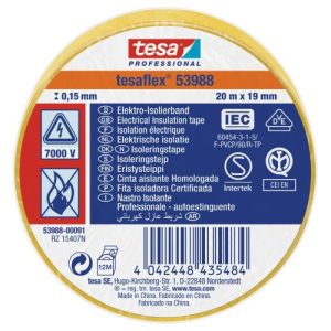 CINTA AISLANTE TESAFLEX 19MM X 20M AMARILLA