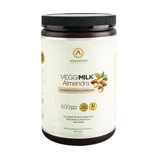 Bebida Vegetal de Almendras en Polvo VeggiMilk de Aquasolar 600 gr